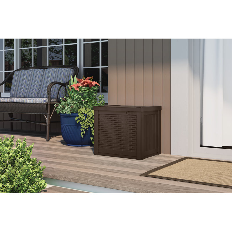 Suncast Wicker 22 Gallon Resin/Plastic Deck Box & Reviews | Wayfair